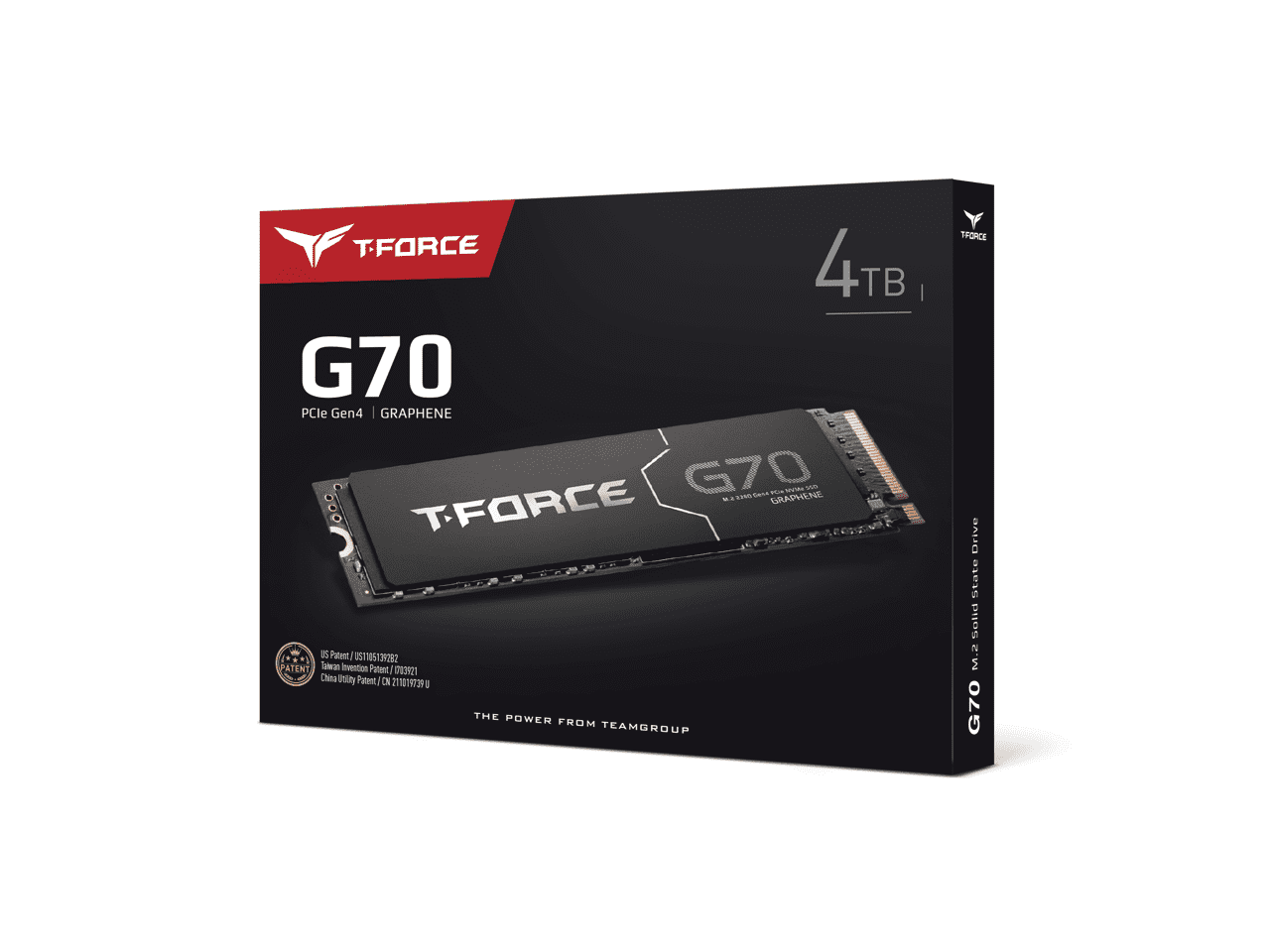 Team Group T-FORCE G70 PRO Graphene M.2 2280 4TB PCIe 4.0 x4 with NVMe 1.4 TLC Internal Solid State Drive (SSD) TM8FFH004T0C129