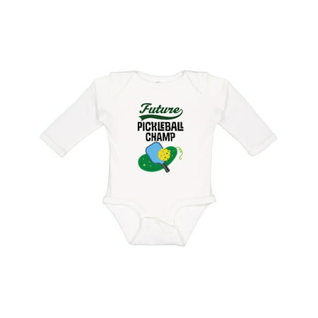 

Inktastic Future Pickleball Champ Gift Baby Boy or Baby Girl Long Sleeve Bodysuit