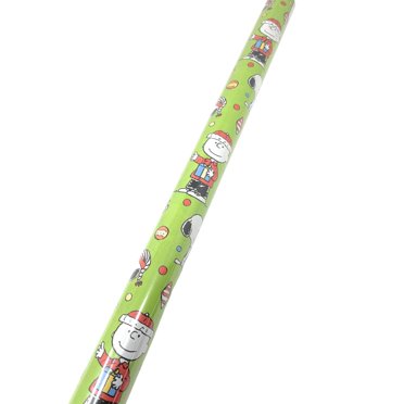 Hallmark Christmas Peanuts Wrapping Paper with Cut Lines on Reverse ...