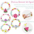 thumbnail image 2 of allydrew Girls Princess Dress-Up Beaded Bracelet Jewelry for Party Favors, Goodie Bags, Birthday Parties (Set of 5), Food, 2 of 6