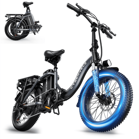 20" Folding Electric Bike for Adults, 1000W Peak Motor, 48V 20AH Removable Battery, 20MPH, 7-Speed Commuter Ebike, UL 2849