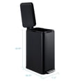 thumbnail image 4 of GAOMON Stainless Steel Kitchen Trash Can with Lid, Hands-Free Foot Pedal Garbage Can, Large Tall Step Pedal Trash Bin with Removable Inner Bucket, 50L Metal Garbage Bin Waste Basket Dustbin,Black, 4 of 7