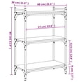 thumbnail image 4 of vidaXL Adult 3-Tier Standing Bookcase and Display Rack Brown Oak 60x30x86 cm Engineered Wood, 4 of 5