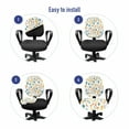 thumbnail image 4 of Autumn Office Chair Slipcover, Forest Floral on Harvest Seasonal Fallen Leaves on Plain Background, Protective Stretch Decorative Fabric Cover, Standard Size, Cadet Blue and Marigold, by Ambesonne, 4 of 5