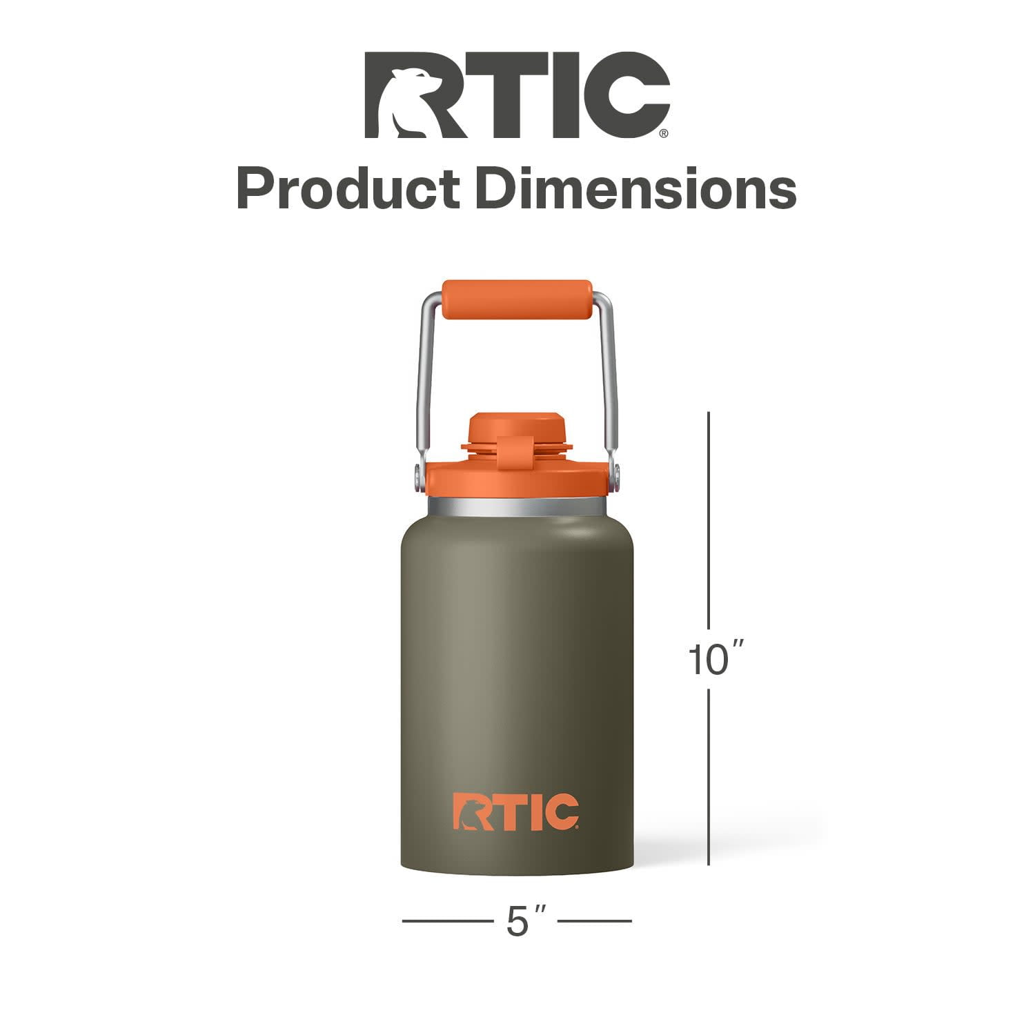 RTIC Half Gallon Ceramic Lined Insulated Water Bottle Jug, Orchid