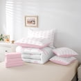 thumbnail image 6 of Erosebridal Pink Dreamy Princess Style 7 Pieces Bedding Comforter Set,Cute Bow Tie Full Bedding Set For Bowknot Lovers,Reversible, 6 of 7