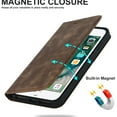 thumbnail image 2 of Dteck Wallet Phone Case for iPhone 8 Plus, iPhone 7 Plus RFID Blocking Credit Card Holder Kickstand Folio Flip Cover with Magnetic Closure, Brown, 2 of 10