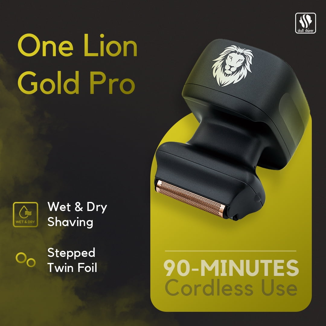 One Lion Gold PRO Foil shaver | Two foil options: Standard and Sensitive included | Verified Seller – Skull Shaver | Refrain From Other Listed Resellers
