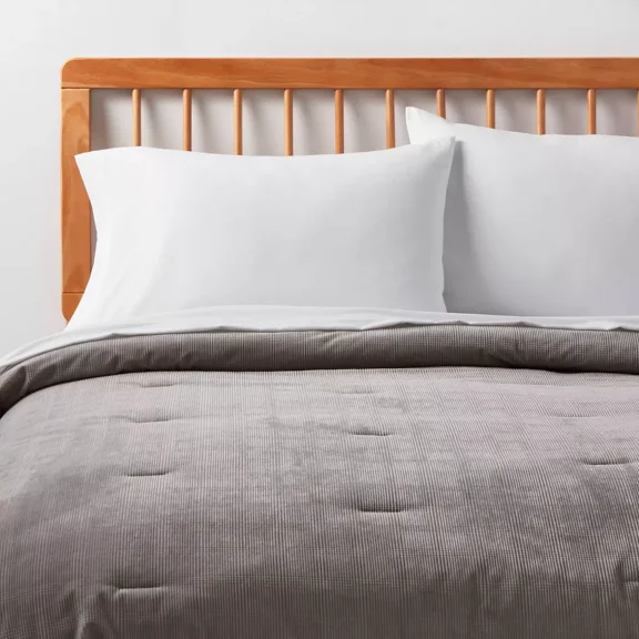 Corduroy Plaid Comforter