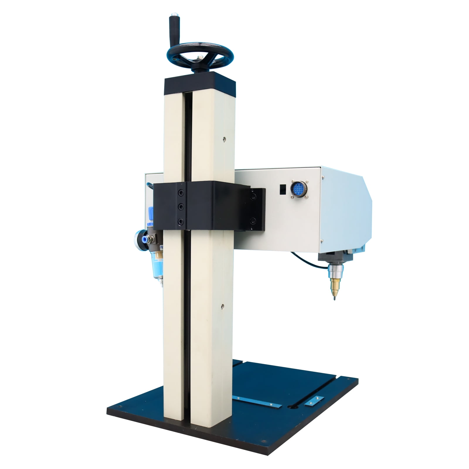 EQCOTWEA Pneumatic Marking Machine Pneumatic Dot Peen Engraver Machine with 12 x 8 Inch Marking Size for Metal Parts Stainless Steel Signs 110V