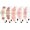 Beige+Pink, variant on 5 count Plastic Flower Headbands Floral Hair Bands Hoops Accessories