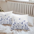 thumbnail image 7 of Waterproof Throw Pillow Covers Set of 2, 24x24 Inch Purple Floral Butterfly Decorative Pillowcases Outdoor Pillow Slip Cushion Covers Set for Couch Tent Spring Rustic Botanical Flowers, 7 of 7