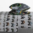 thumbnail image 5 of Monster Jam Ensemble de Lit Complet 5 Pcs - Comprend une Couette Réversible et un Ensemble de Draps - Literie avec Grave Digger, Max-D, Megalodon - Microfibre Super Douce - (Produit Officiel Monster Jam), 5 of 5