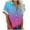 Pink, variant on Scyoekwg Womens Summer Tops Turndown Neck Button Shirts Loose Lightweight Trendy Gradient Color Blouses (Black,L)