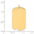 thumbnail image 5 of 14k Yellow Gold Solid Plain .027 Gauge Engravable Dog Tag with Notch Disc Charm Pendant, 5 of 5