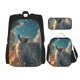 thumbnail image 1 of Balery Starry Sky Cloud Wolf Mochila escolar 3 en 1 para niños: mochila resistente con lonchera térmica y estuche para lápices. Mochila escolar para niños y niñas., 1 of 7