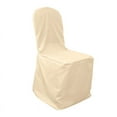 thumbnail image 3 of BalsaCircle 10 Beige Solid Polyester Banquet Chair Covers Slipcovers, 3 of 8
