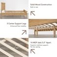 thumbnail image 6 of ReNest Queen Size Platform Bed Frame, Modern Farmhouse Style, Wood Slat Support, No Box Spring Needed, Natural, 6 of 15