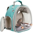 thumbnail image 1 of Bird Carrier Cage, Bird Travel Backpack with Stainless Steel Tray and Standing Perch (Green), 1 of 1