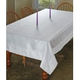 thumbnail image 2 of Luxurious Damask Crocodile Design Tablecloths, 70" X 160" - In White, 2 of 2