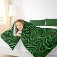 thumbnail image 4 of jejeloiu Abstract Zebra Print Twin Comforter Sets,Green Stripes Lines Bedding Set For Girls Boys Reversible 2pcs, 4 of 8