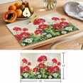 thumbnail image 6 of Red White Floral Placemats Set of 8 Daisy Green Botanical Leaves Place Mats Indoor Wipeable Table Mats Washable Cloth Dining Table Placemats for Kitchen Holiday Party Home Decor 13x19 Inch, 6 of 9