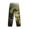 thumbnail image 3 of Lsque Deep Forest Stone Green Dragon Print Men's Pajama Pants, Lounge Pant - Comfortable Home Wear,Elastic Waistband, Stylish Design-XX-Large, 3 of 9