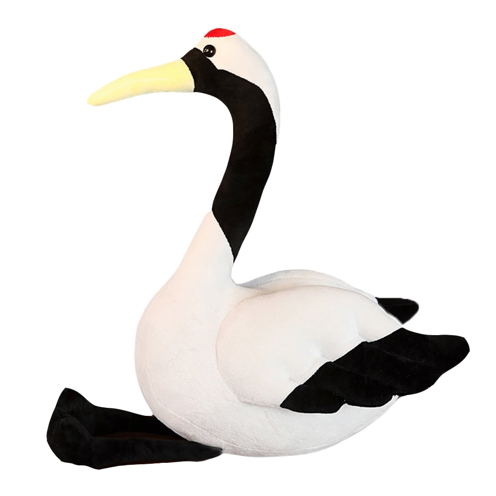 OUNONA Simulation Animal Redcrowned Crane Doll Crane Plush Toy