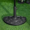 thumbnail image 2 of Outsunny Base de Demi-Parasol 20 lb Support de Parasol en Béton Robuste Noir, 2 of 10