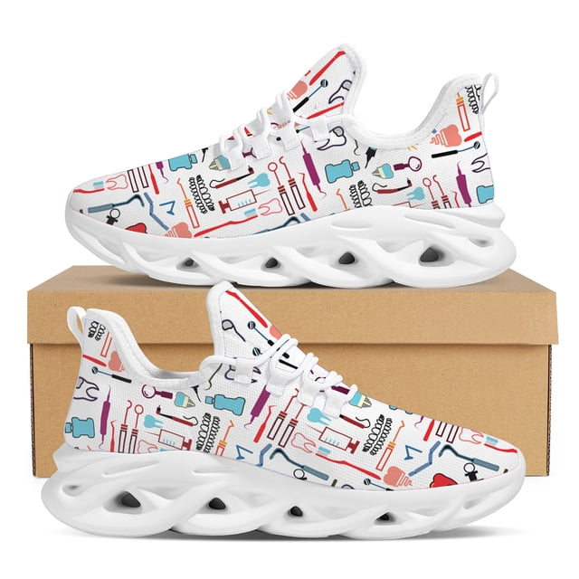 Zapatillas deportivas con impresión 3D de equipos de dentista Doginthehole, transpirables, ligeras y vulcanizadas, zapatos planos para adolescentes.