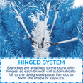 thumbnail image 5 of Alden Design 7.5Ft Pre-lit Flocked Artificial Christmas Tree with Foldable Stand, Lake Blue Gradient, 5 of 9