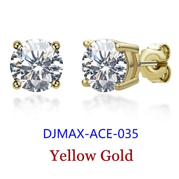 Pendientes de moissanita de diamante para mujer, aretes de tuerca de plata de ley 0,5 de 925-2ct de primera calidad, pendientes de moissanita 2023