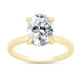 thumbnail image 2 of AFFY 1 1/5 Carat Oval Cut Moissanite Engagement Ring for Women In 14K Yellow Gold Over Sterling Silver Solitaire Rings Lab Created Diamond Promise Wedding Ring for Her(1.20 Cttw)-9.5, 2 of 5