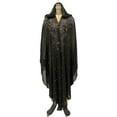 thumbnail image 2 of Womens Casual Rhinestone Chiffon Long Dress Hoodie Shawl Cloak, 2 of 2