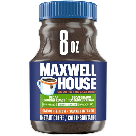 Maxwell House Original Roast Decaffeinated Instant Coffee, 8 oz Jar