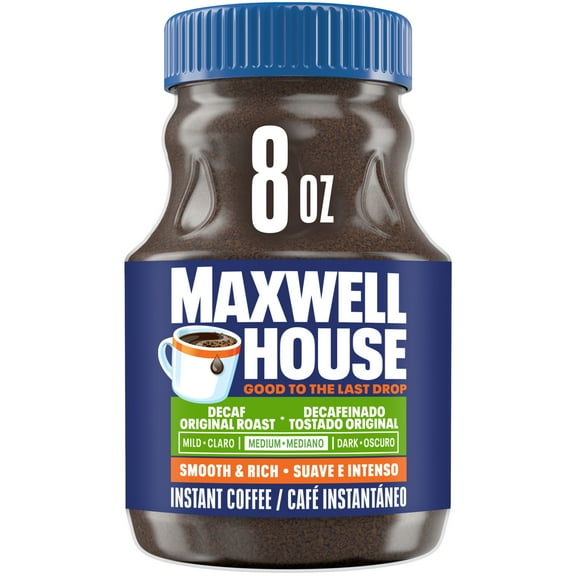 Maxwell House Original Roast Decaffeinated Instant Coffee, 8 oz Jar