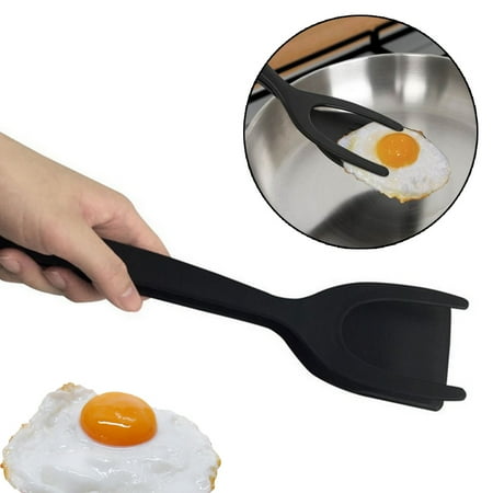 

2-In-1 Kitchen Tongs And Spatula With Non-Stick Coating 2-In-1 Egg Fried Steak Spatula Non-Stick Rotating Grilled Sandwiches