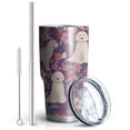 thumbnail image 2 of 30oz Goldendoodle Dog and Flower Floral Tumblers Stainless Steel Tumbler with Lid and Straw,Vacuum Insulated Double Wall Travel Tumbler Cups Mug with Cleaning Brush for Coffee,Tea, 2 of 7