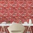 thumbnail image 3 of Ambesonne Brick Peel & Stick Wallpaper for Home, Cartoon Style Wall Blocks, 13"x100", Coral Multicolor, 3 of 6