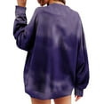 thumbnail image 4 of Rrunsv Womens Oversized Hoodies Fleece Sweatshirts Long Sleeve Sweaters Pullover Fall Outfits with Pocket Purple,2XL, 4 of 5
