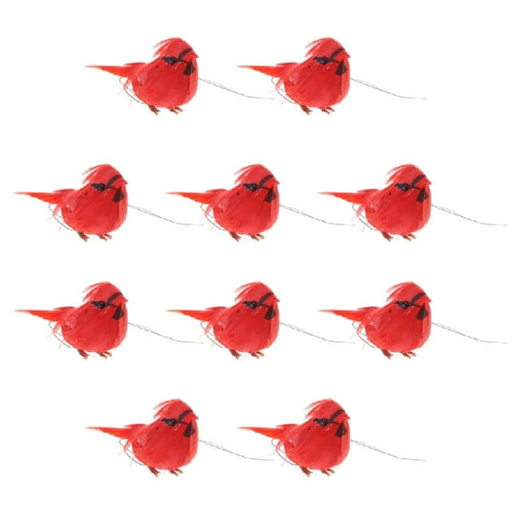 Mini Bird Clip on Tree Ornaments Detailed Craft Foam & Feathers Decoration