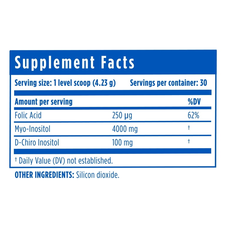 Ovarigen, Myo & D-Chiro Inositol Blend Powder, 40:1 Ratio with Folic Acid,  May Help Manage PCOS Symptoms*, Support Hormone Balance and Skin, Natural  Conception Aid, 30 Day Supply