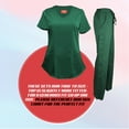 thumbnail image 4 of Natural UniformsWomen's Ultra Soft Stretch Mock Wrap Scrub Top and Pants 82019200NA (Hunter Green, XXX-Large), 4 of 7