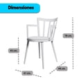 thumbnail image 3 of Set de Sillas de Comedor con Descansabrazos – Diseño Moderno y Resistente, 3 of 6