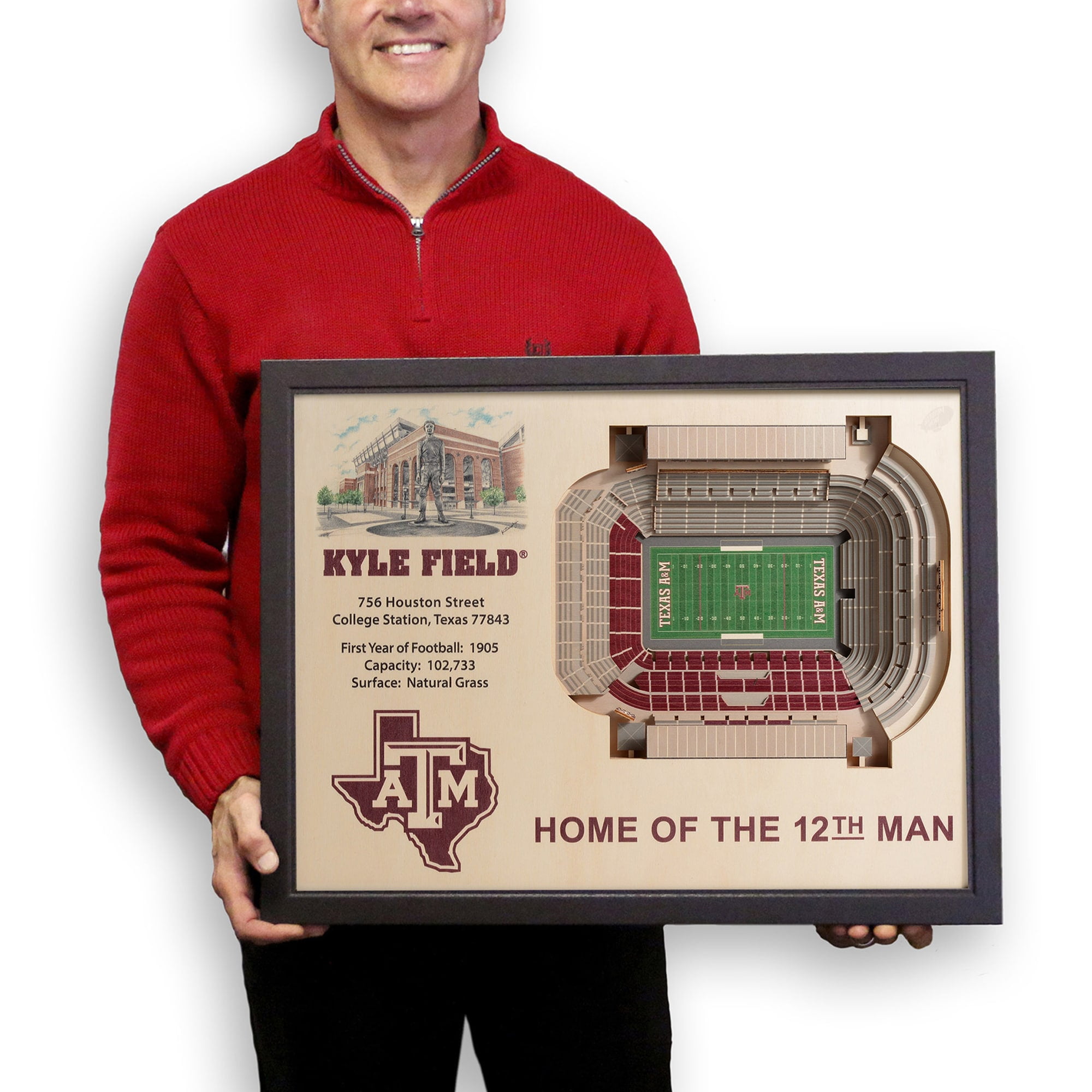 IDNA Texas A&M Aggies 25.5" x 19.5" Kyle Field Stadium Views Wall Art