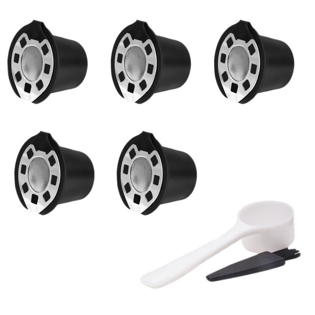 5 Piezas Filtros de Café para Acero Inoxidable Mech CáPsula de Café Recargable CáPsula Gotero Cafeteira