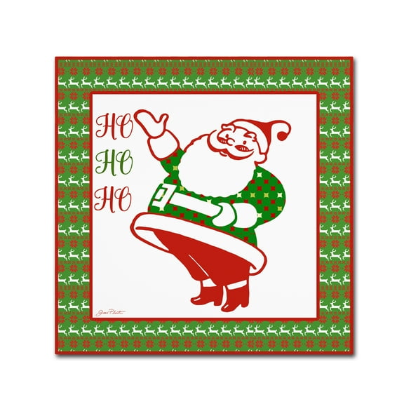 Trademark Fine Art 'Ugly Christmas Sweater Santa 1' Canvas Art by Jean Plout