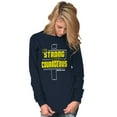 thumbnail image 4 of Strong Courageous Christian Faith Plus Size Long Sleeve Graphic Tee Shirt Brisco Brands 2X, 4 of 5