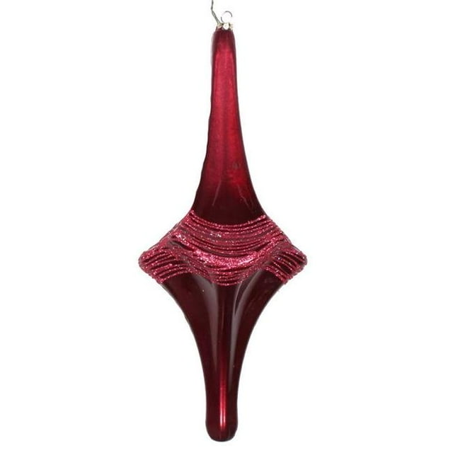 Vickerman MT194121D 12 Po. Ornement Candy Glitter Drop Rouge Baie