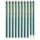 thumbnail image 1 of Lápices hexagonales verdes Uxcell, paquete de 10 lápices de grafito 2B, lápices de madera de doble punta, 1 of 6